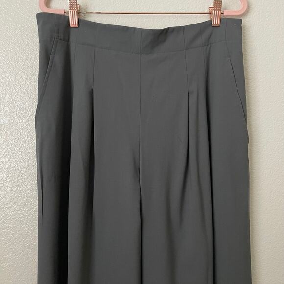 Lafayette 148 Pants Womens Size 12 Gray Wide Leg Pleated Wool High Rise Trouser - Picture 4 of 11